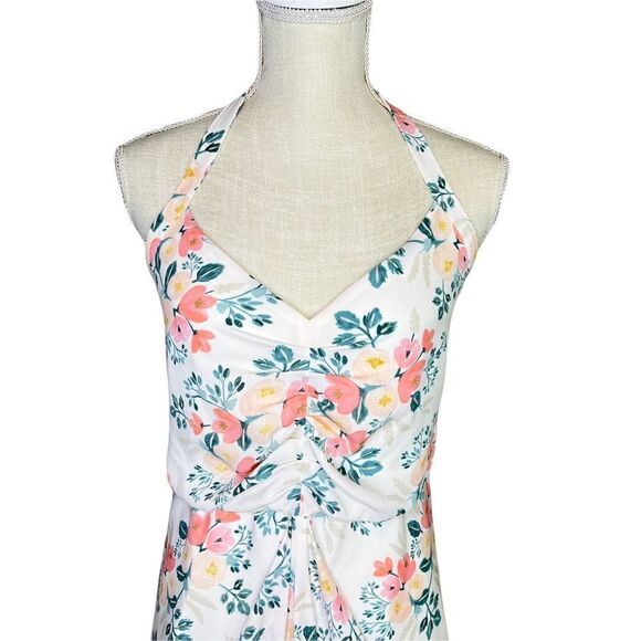 Anthropologie Paper Crown x Rifle Paper Co Halter Midi Dress Small - Picture 6 of 15